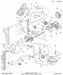 Opel Astra J Radyatör Üst Hortumu Giriş 1.4 Turbo (A14NEL) GM 1337847
