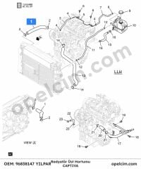 Opel Captiva Radyatör Üst Hortumu YILPAR 4805187 96838147