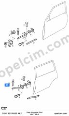 Opel Vectra A Kapı Menteşe Pimi AKD 90195523 160583