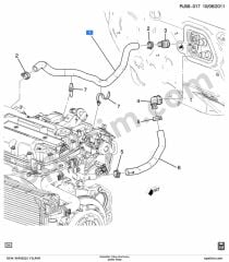 Opel Aveo Kalorifer Çıkış Hortumu T300 YILPAR 96958215
