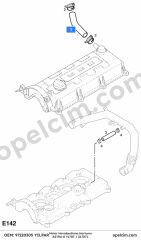 Opel Astra G Motor Havalandırma Hortumu 1.7 DTI (Y17DT Z17DTL) YILPAR 656051