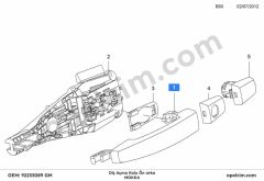 Opel Mokka Diş Açma Kolu Ön arka GM 138616