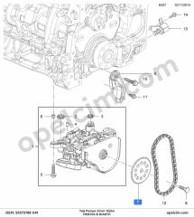 Opel Meriva B Yağ Pompa Zincir Dişlisi (B16DTH) GM 646138