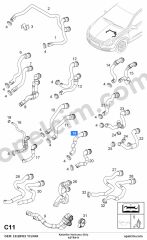 Opel Astra H Kalorifer Hortumu Giriş YILPAR 6818587