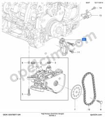 Opel Astra J Yağ Pompa Zincirinin Gergisi GM 646141