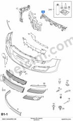 Opel Astra H Ön Tampon Destek GM 1406050
