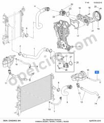 Opel Corsa E Gaz Bosaltma Hortumu GM 1337900