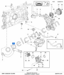 Opel Insignia A Radyatör Üst Hortum 1.6 Ecotec (A16XER A16LET) YILPAR 1337889