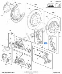 Opel Astra K Fren Balatası Arka Fişli 276MM 15> BOSCH 39037199