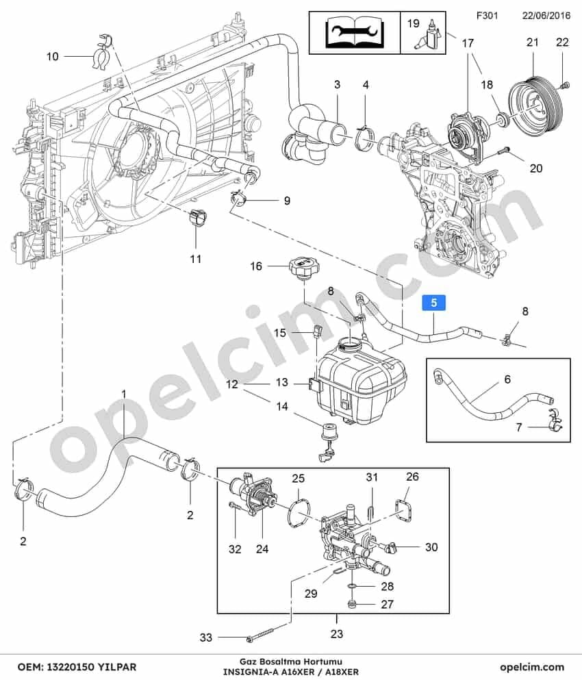 Opel Insignia A Gaz Boşaltma Hortumu 1.6 Ecotec (A16XER A18XER) YILPAR 1336860
