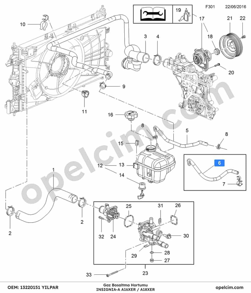 Opel Insignia A Gaz Boşaltma Hortumu 1.6 Ecotec (A16XER A18XER) YILPAR 1336861
