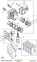 Opel Astra F Fren Balatası Arka 91> 88> 84> 90> BOSCH 1605877