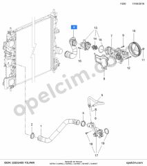 Opel Astra J Radyatör Alt Hortum (A14NET A14NEL B14NEL) YILPAR 1336196