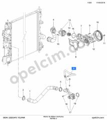 Opel Astra J Motor Su Bıdon Hortumu YILPAR 1336368