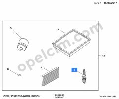 Opel Corsa C Buji Lpgli Bilumum C BOSCH 1214031 1214120 FQR8LDCU