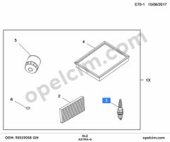 Opel Astra G Buji Bilumum GM 1214031 1214120