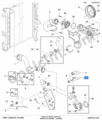 Opel Meriva B Yedek Su Bidon Hortumu 1.4 Turbo (A14NET A14NEL) YILPAR 1336042