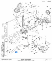 Opel Zafira C Radyatör Üst Hortumu Giriş (A14NET A14NEL D14NET) YILPAR 1337847