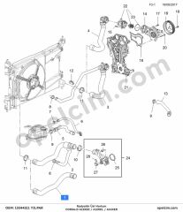 Opel Corsa D Radyatör Üst Hortum (A14XER A12XER A12XEL) YILPAR 1336474