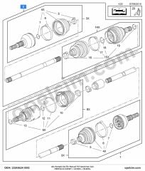 Opel Meriva B Aks Komple Sol Ön Manuel F17 Şanziman İçin 1.4 Turbo (A14NEL) BSG 374774