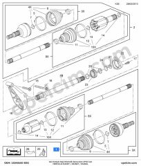 Opel Meriva B Aks Komple Sağ Otomatik Şanzuman AF40 İçin 1.4 Turbo (A14NET) BSG 5374036