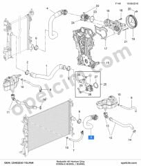 Opel Corsa E Radyatör Alt Hortum Çıkış 1.2 Ecotec (B12XEL B14XEL) YILPAR 1336684