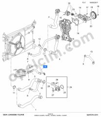 Opel Corsa D Yedek Su Depo Hortumu Gaz Kelebegı (Z14XEP A14XER A12XER) YILPAR 1337868