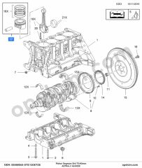 Opel Astra J Piston Segman Std 73.40MM / 1.4 Ecotec (A14XER)