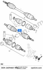 Opel Corsa C Sol Aks Komple Kisa 1.3 CDTI (Z13DT) BSG 374466 374442