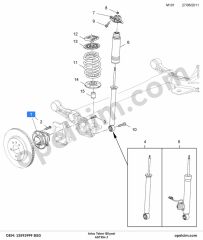 Opel Astra J Arka Teker Bilyası BSG 328003 328037