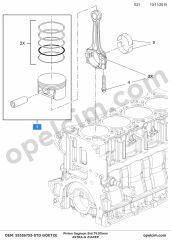Opel Astra G Piston Segman Std 79.00MM 1.6 Ecotec (Z16XEP)