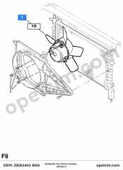 Opel Astra F Radyatör Fan Motoru Komple 1.4 BSG 1341244 1314518