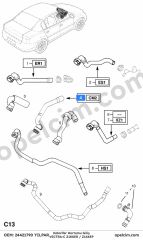 Opel Vectra C Kalorifer Hortumu Giriş 1.6 Ecotec (Z16XEP Z18XER) YILPAR 6818601