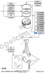 Opel Astra G Piston Segman Std 84.00MM 2.0 CDTI (X20DTL)