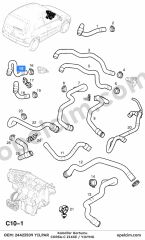 Opel Corsa C Kalorifer Hortumu 1.4 Ecotec (Z14XE Y16YNG) YILPAR 1818546