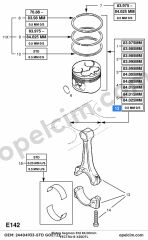 Opel Vectra B Piston Segman Std 84.00MM 2.0 CDTI (X20DTL)