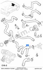 Opel Corsa C Kalorifer Hortumu 1.7 DTI (Y17DT Y17DTL) YILPAR 6818533