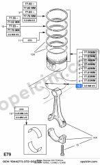 Opel Astra F Piston Segman Std 77.60MM