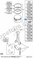 Opel Astra F Piston Segman Std 84.80MM 18SV (C18NZ E18NV)