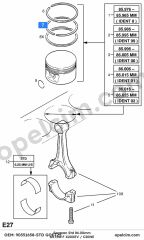 Opel Astra F Segman Std 86.00MM 20NE 1.5×1.5×3 (C20NE X20XEV)