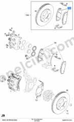 Opel Antara Ön Fren Balatası BSG 20789468 96626070