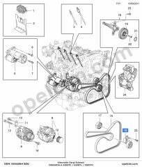 Opel Insignia A Alternatör Gergi Rulmanı 2.0 CDTI (A20DTC) BSG 1340269 / BSG 65 615 041