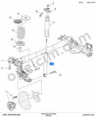 Opel Mokka Arka Amortisör BSG 436766
