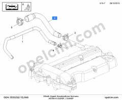 Opel Astra G Silindir Kapak Havalandırma Hortumu 1.2 Ecotec (Z12XEP Z14XEP) YILPAR 5656121