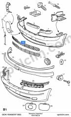 Opel Vectra B Tampon Izgarası BSG 1400644