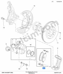 Opel Insignia B Ön Fren Balatası 17 Inch BSG 84120877