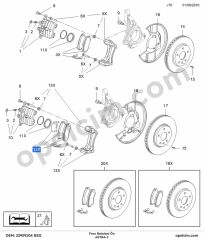 Opel Astra J Fren Balatası Ön Insigna A Cascada BSG 1605434 1605232