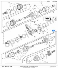 Opel Astra J Aks Ön Sağ Komple 1.4 Turbo (A14NET B14NET) GSP 374894 374883