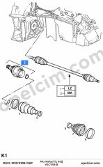 Opel Vectra B Sağ Aks Kafası İç GSP 374195 1603237