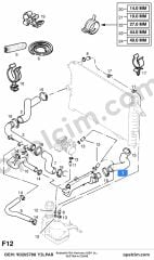 Opel Vectra A Radyatör Üst Hortumu (C20NE 18SV 20NE) YILPAR 1336496